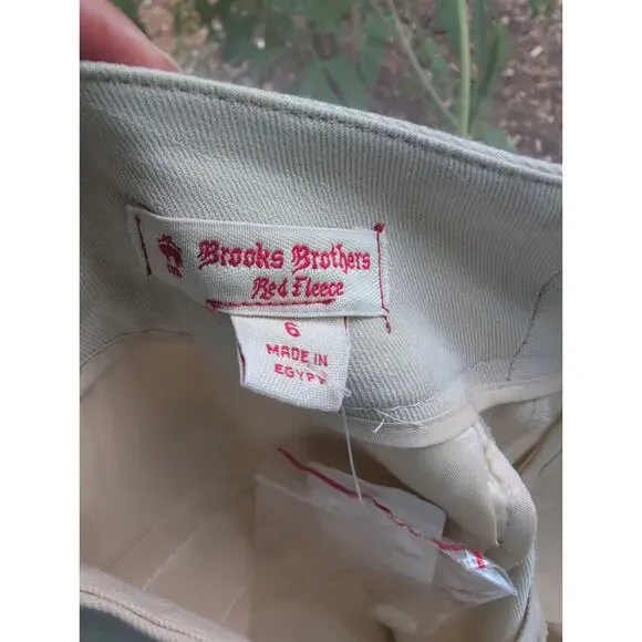 Brooks Brothers Linen Blend Trousers Bone Color NWT Size 6 - Picture 7 of 10
